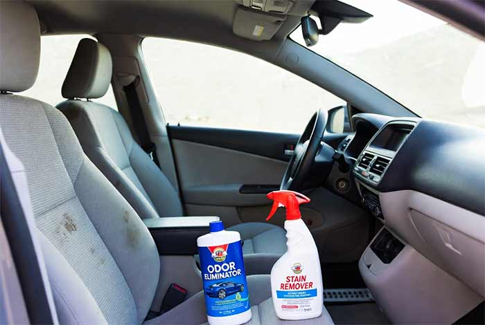 خانه داری تمیز کردن لکه های داخل ماشین
