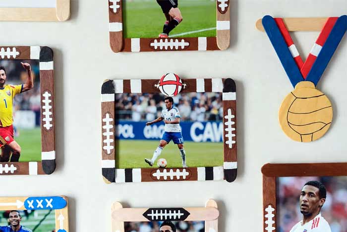 قاب عکس ورزشی از چوب بستنی